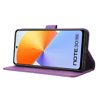 For Infinix Note 30 5G X6711 PU Leather Wallet Phone Case Diamond Texture Phone Stand Cover