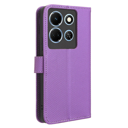 For Infinix Note 30 5G X6711 PU Leather Wallet Phone Case Diamond Texture Phone Stand Cover