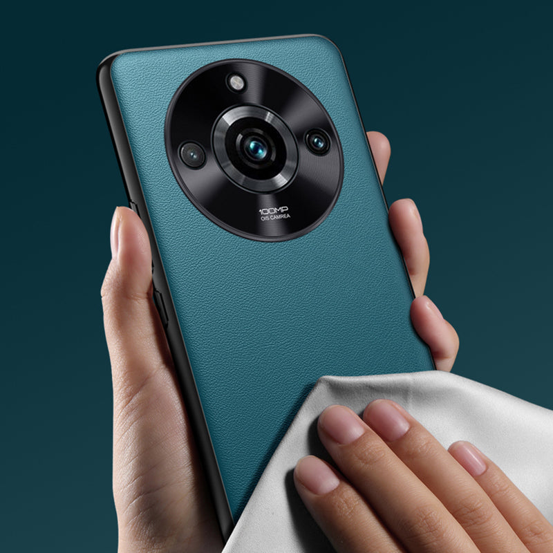 For Realme 11 Pro 5G PU Leather Coated TPU + PC Phone Case Metal Lens Protection Anti-Scratch Cover