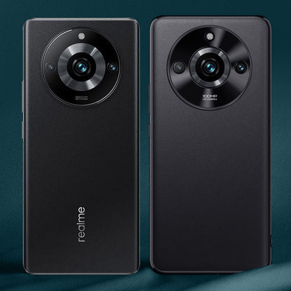 For Realme 11 Pro 5G PU Leather Coated TPU + PC Phone Case Metal Lens Protection Anti-Scratch Cover