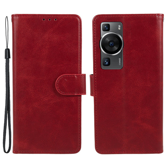 For Huawei P60 / P60 Pro Calf Texture Stand Cover Magnetic Clasp Leather Wallet Phone Case