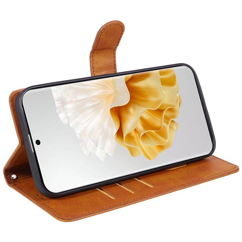 For Huawei P60 / P60 Pro Calf Texture Stand Cover Magnetic Clasp Leather Wallet Phone Case