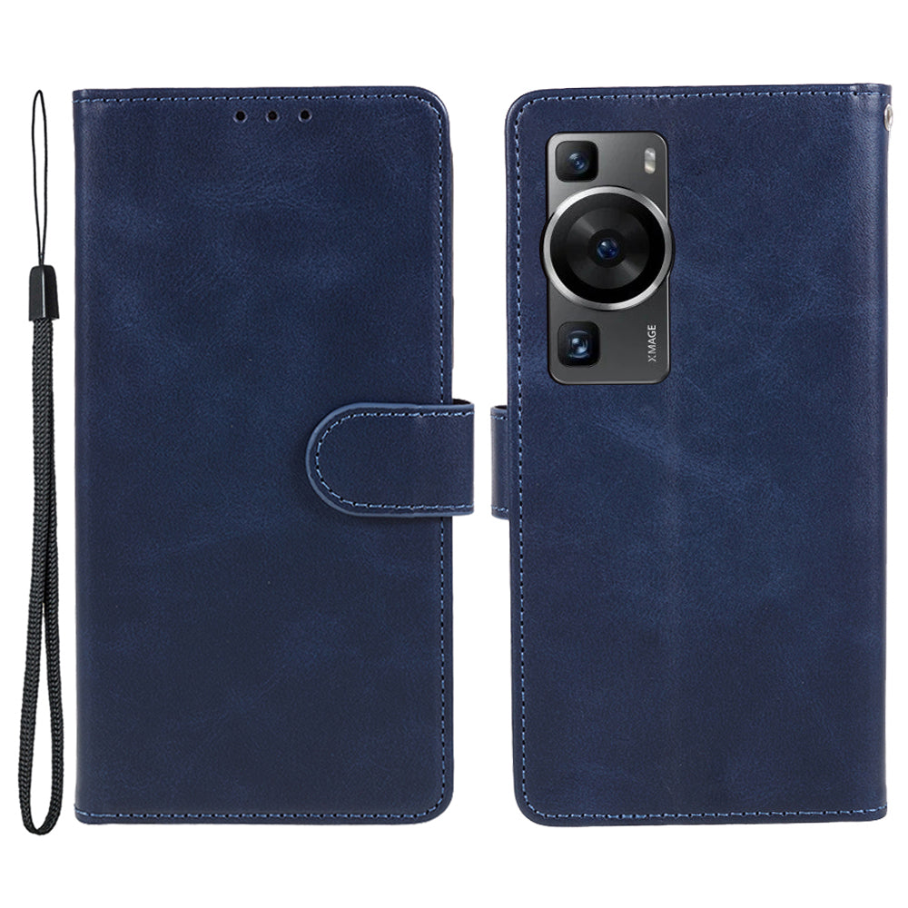 For Huawei P60 / P60 Pro Calf Texture Stand Cover Magnetic Clasp Leather Wallet Phone Case