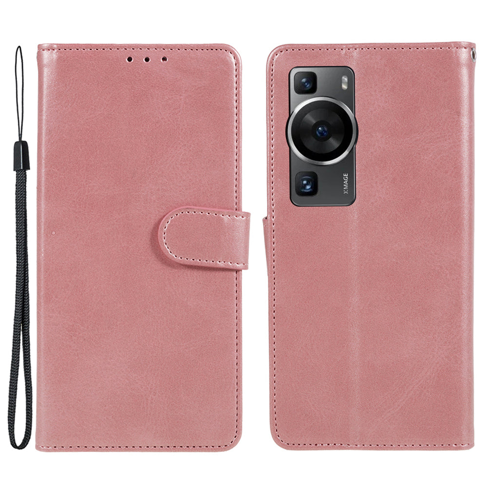 For Huawei P60 / P60 Pro Calf Texture Stand Cover Magnetic Clasp Leather Wallet Phone Case