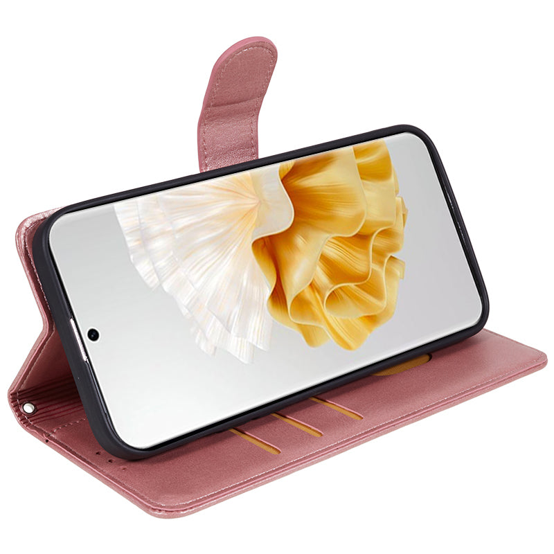For Huawei P60 / P60 Pro Calf Texture Stand Cover Magnetic Clasp Leather Wallet Phone Case