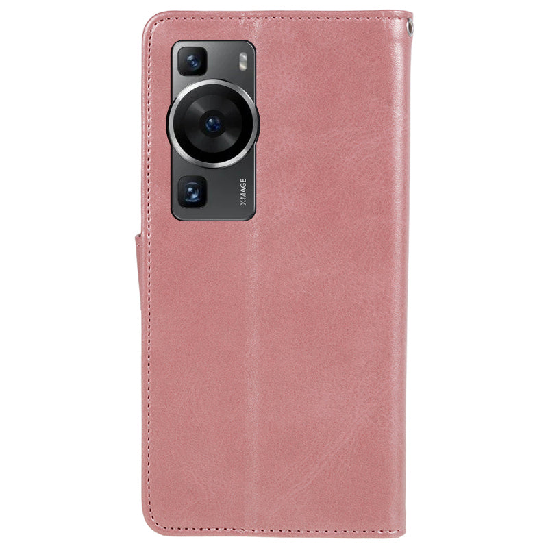 For Huawei P60 / P60 Pro Calf Texture Stand Cover Magnetic Clasp Leather Wallet Phone Case