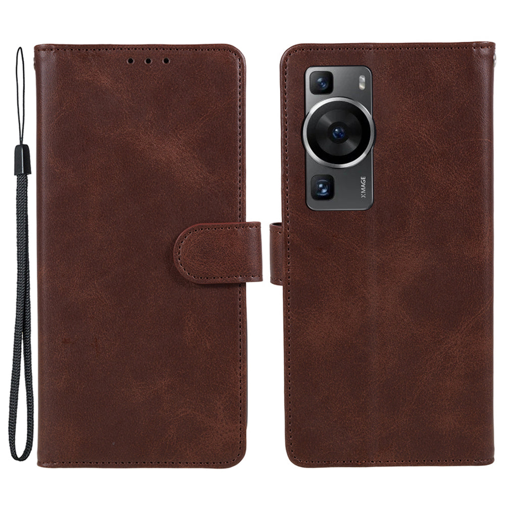 For Huawei P60 / P60 Pro Calf Texture Stand Cover Magnetic Clasp Leather Wallet Phone Case