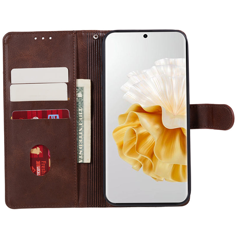 For Huawei P60 / P60 Pro Calf Texture Stand Cover Magnetic Clasp Leather Wallet Phone Case