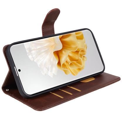 For Huawei P60 / P60 Pro Calf Texture Stand Cover Magnetic Clasp Leather Wallet Phone Case