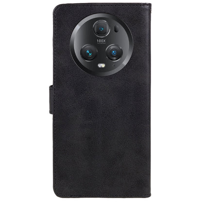 For Honor Magic5 Pro Calf Texture Shockproof Phone Case Leather Wallet Stand Cover