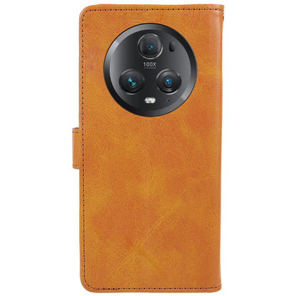For Honor Magic5 Pro Calf Texture Shockproof Phone Case Leather Wallet Stand Cover