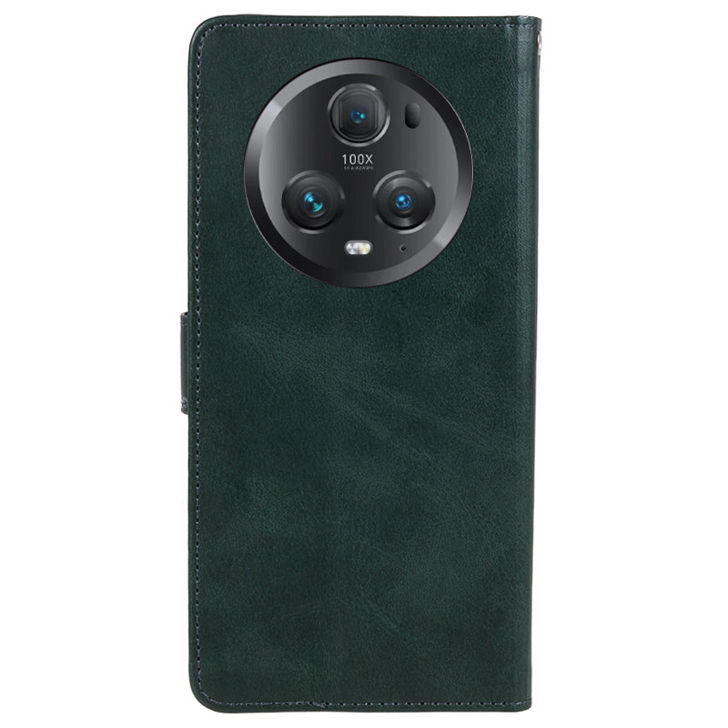 For Honor Magic5 Pro Calf Texture Shockproof Phone Case Leather Wallet Stand Cover