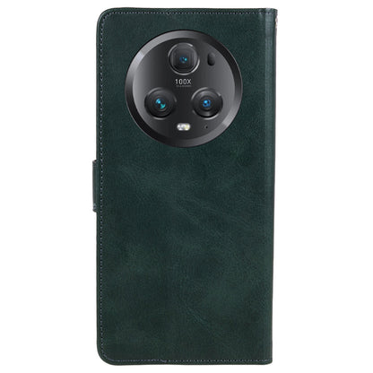 For Honor Magic5 Pro Calf Texture Shockproof Phone Case Leather Wallet Stand Cover