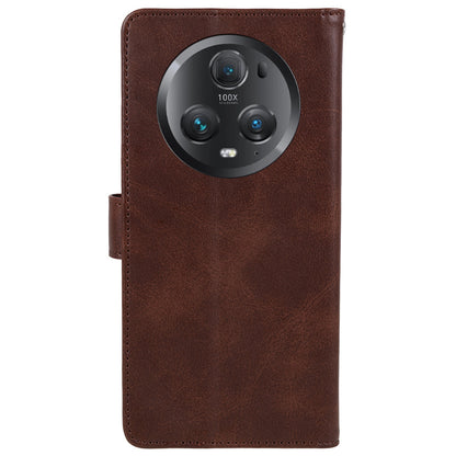 For Honor Magic5 Pro Calf Texture Shockproof Phone Case Leather Wallet Stand Cover