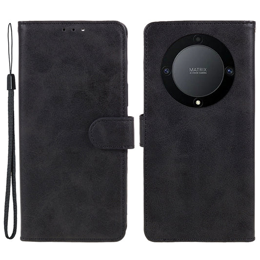 For Honor X40 5G / X9a 5G / Magic5 Lite 5G PU Leather Anti-fall Phone Case Calf Texture Wallet Stand Cover