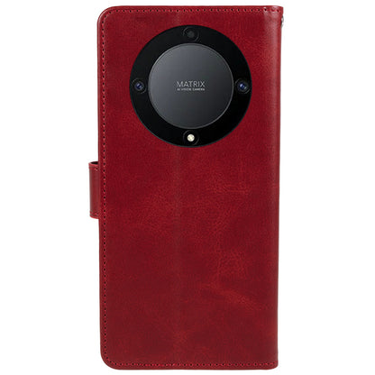 For Honor X40 5G / X9a 5G / Magic5 Lite 5G PU Leather Anti-fall Phone Case Calf Texture Wallet Stand Cover