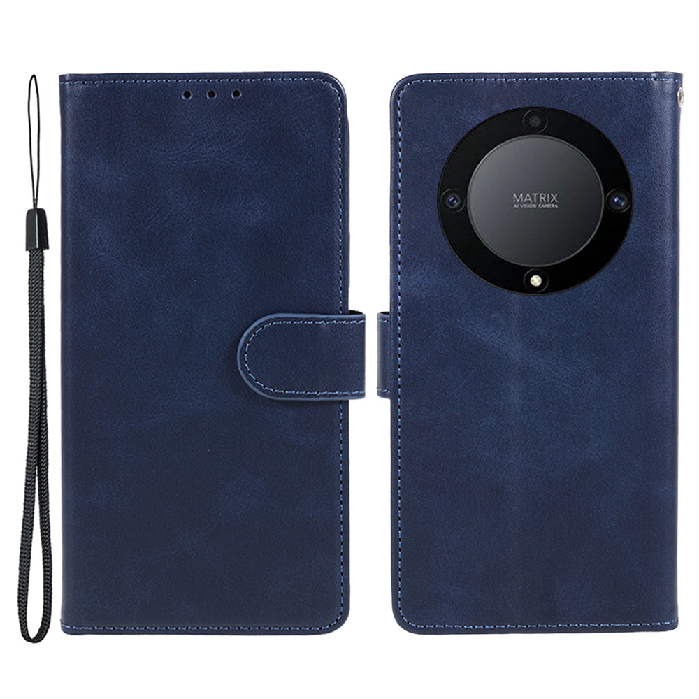 For Honor X40 5G / X9a 5G / Magic5 Lite 5G PU Leather Anti-fall Phone Case Calf Texture Wallet Stand Cover