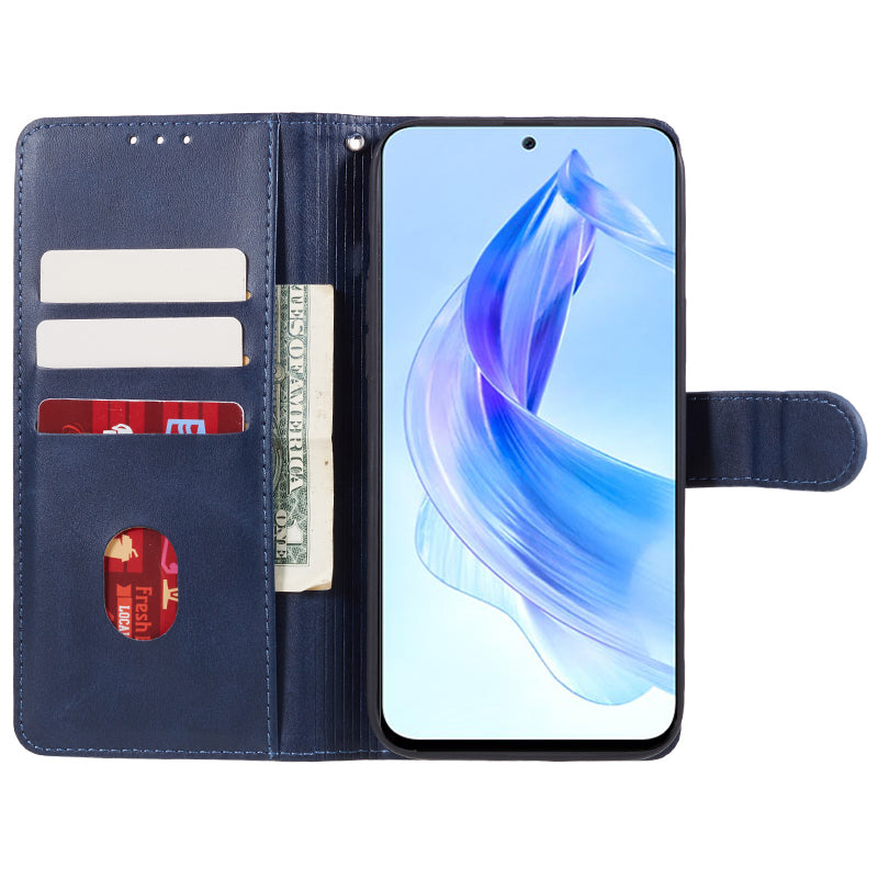 For Honor X40 5G / X9a 5G / Magic5 Lite 5G PU Leather Anti-fall Phone Case Calf Texture Wallet Stand Cover