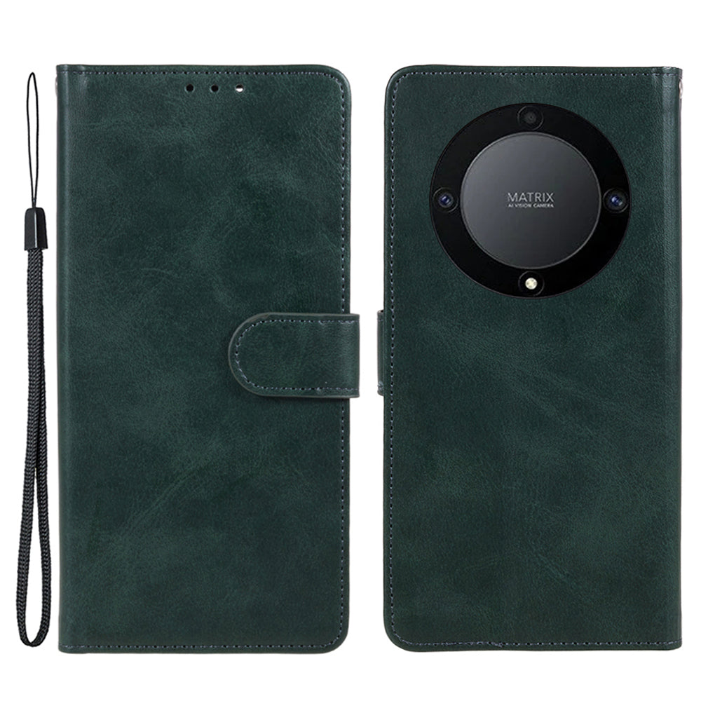 For Honor X40 5G / X9a 5G / Magic5 Lite 5G PU Leather Anti-fall Phone Case Calf Texture Wallet Stand Cover