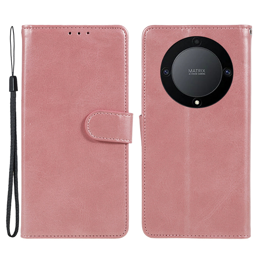 For Honor X40 5G / X9a 5G / Magic5 Lite 5G PU Leather Anti-fall Phone Case Calf Texture Wallet Stand Cover