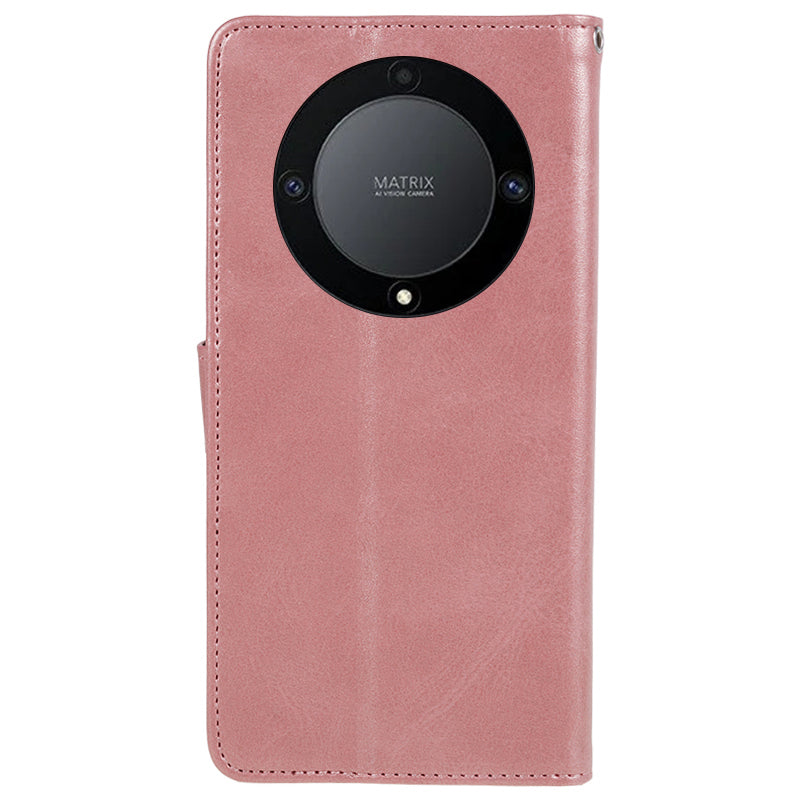 For Honor X40 5G / X9a 5G / Magic5 Lite 5G PU Leather Anti-fall Phone Case Calf Texture Wallet Stand Cover