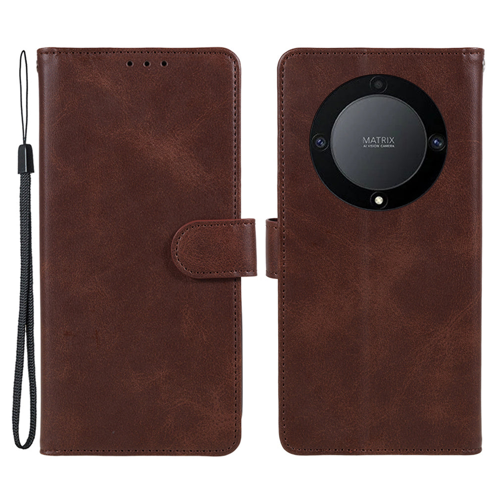 For Honor X40 5G / X9a 5G / Magic5 Lite 5G PU Leather Anti-fall Phone Case Calf Texture Wallet Stand Cover