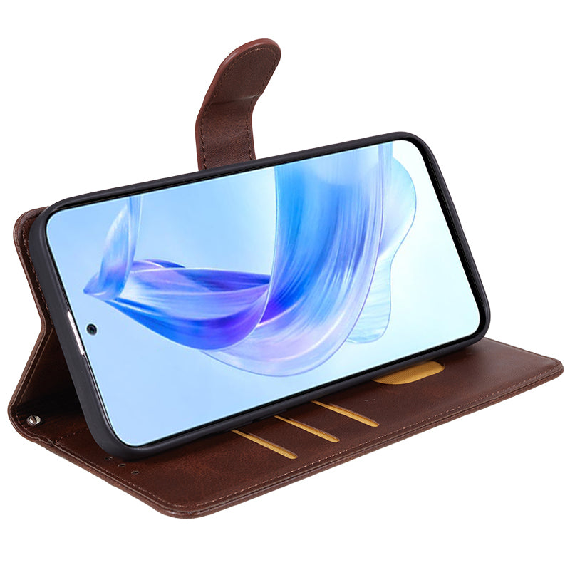 For Honor X40 5G / X9a 5G / Magic5 Lite 5G PU Leather Anti-fall Phone Case Calf Texture Wallet Stand Cover