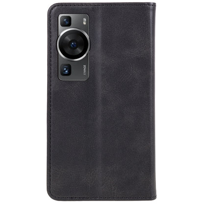 For Huawei P60 / P60 Pro Calf Texture PU Leather Case Business Style Wallet Stand Phone Cover