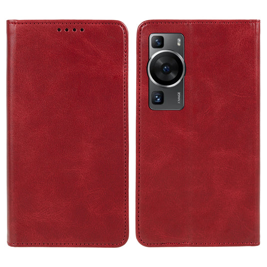 For Huawei P60 / P60 Pro Calf Texture PU Leather Case Business Style Wallet Stand Phone Cover