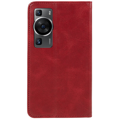 For Huawei P60 / P60 Pro Calf Texture PU Leather Case Business Style Wallet Stand Phone Cover