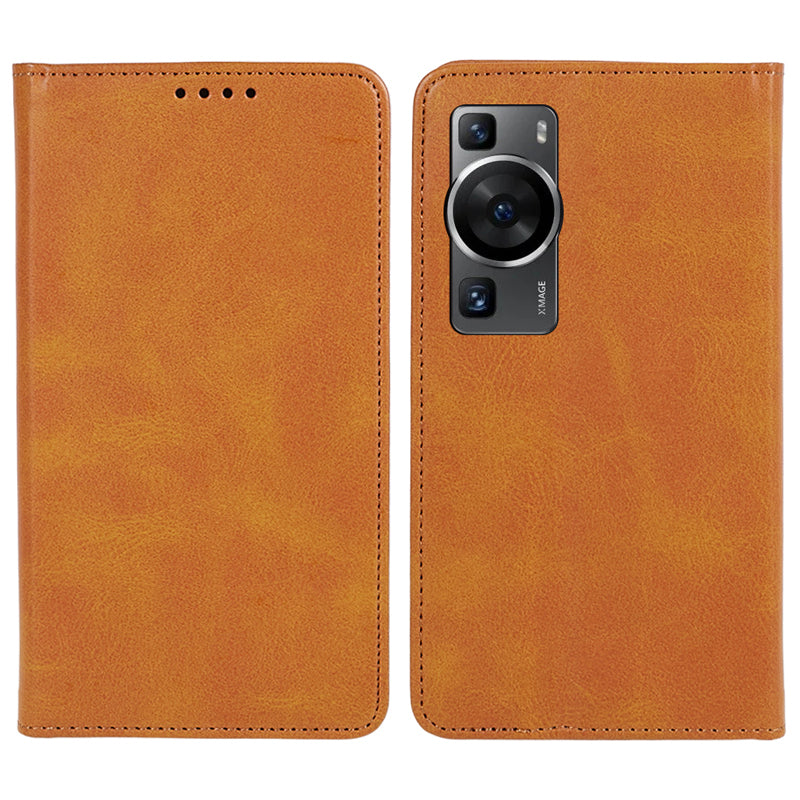 For Huawei P60 / P60 Pro Calf Texture PU Leather Case Business Style Wallet Stand Phone Cover