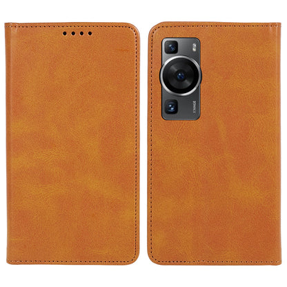 For Huawei P60 / P60 Pro Calf Texture PU Leather Case Business Style Wallet Stand Phone Cover