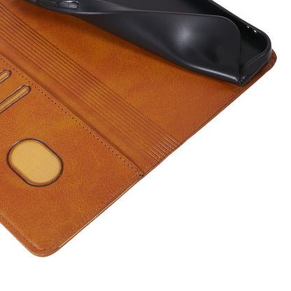 For Huawei P60 / P60 Pro Calf Texture PU Leather Case Business Style Wallet Stand Phone Cover