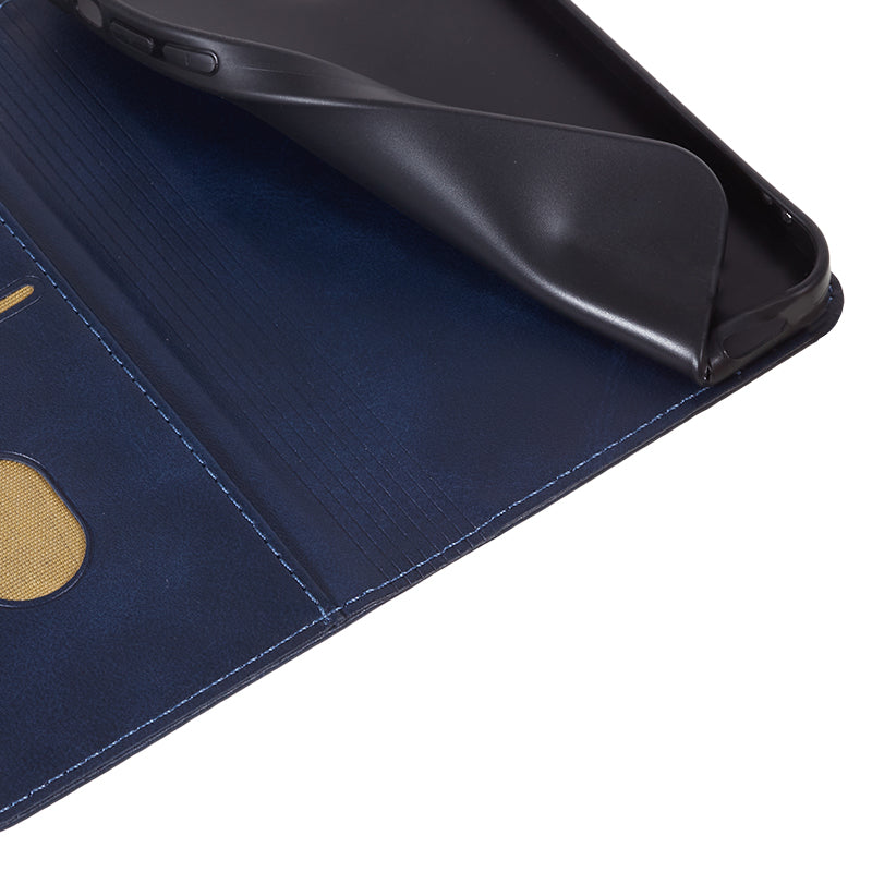 For Huawei P60 / P60 Pro Calf Texture PU Leather Case Business Style Wallet Stand Phone Cover