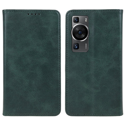 For Huawei P60 / P60 Pro Calf Texture PU Leather Case Business Style Wallet Stand Phone Cover