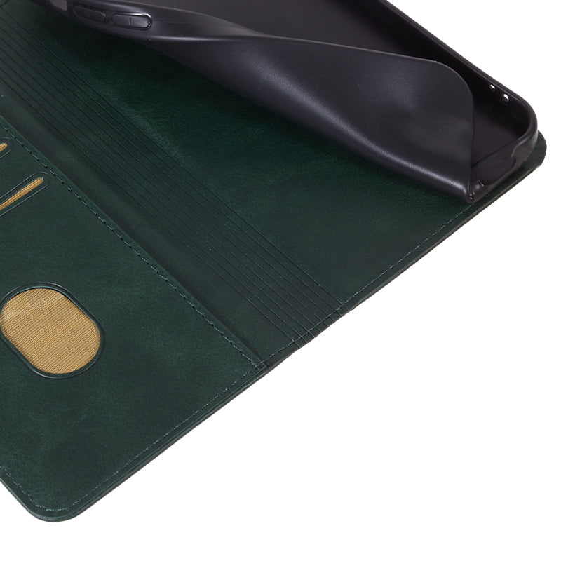 For Huawei P60 / P60 Pro Calf Texture PU Leather Case Business Style Wallet Stand Phone Cover