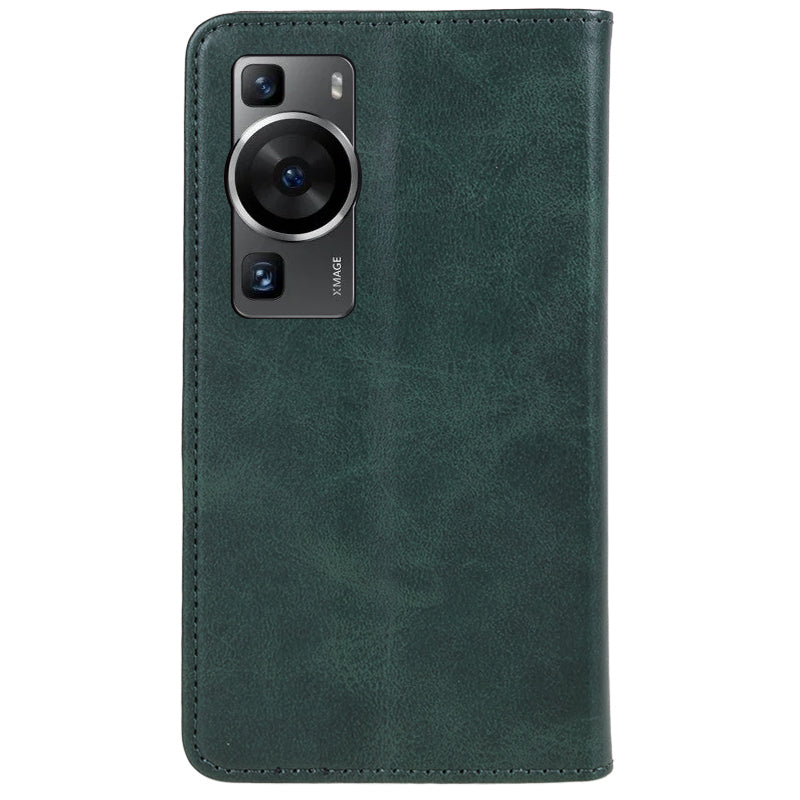 For Huawei P60 / P60 Pro Calf Texture PU Leather Case Business Style Wallet Stand Phone Cover
