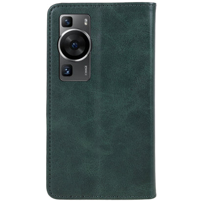 For Huawei P60 / P60 Pro Calf Texture PU Leather Case Business Style Wallet Stand Phone Cover