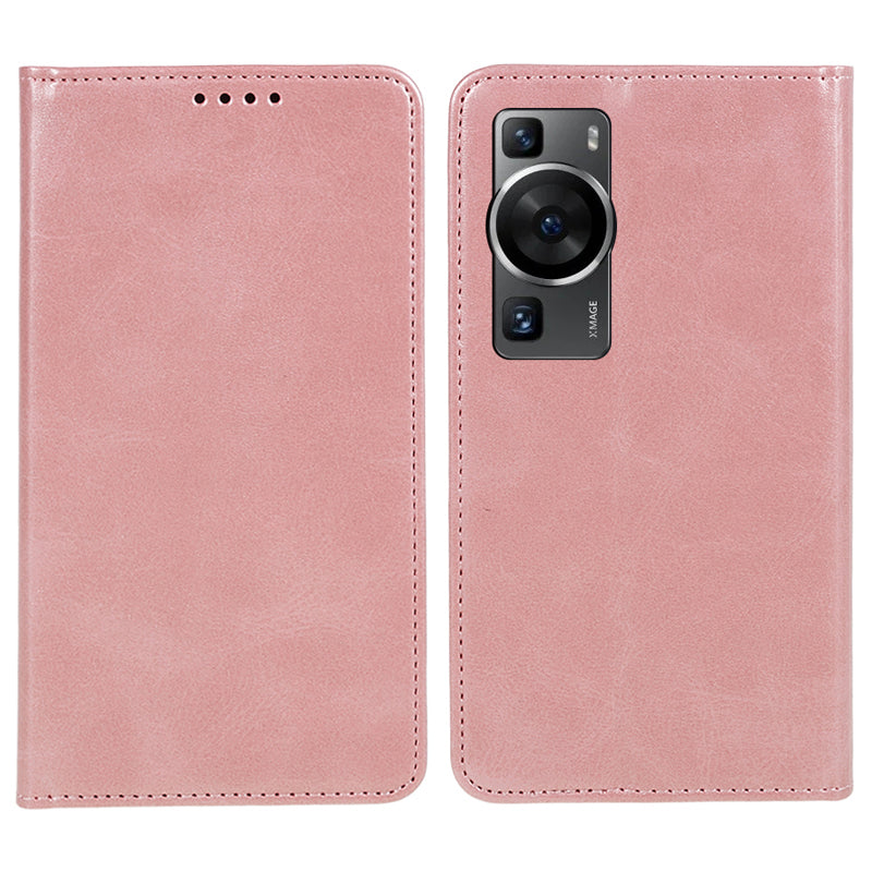 For Huawei P60 / P60 Pro Calf Texture PU Leather Case Business Style Wallet Stand Phone Cover