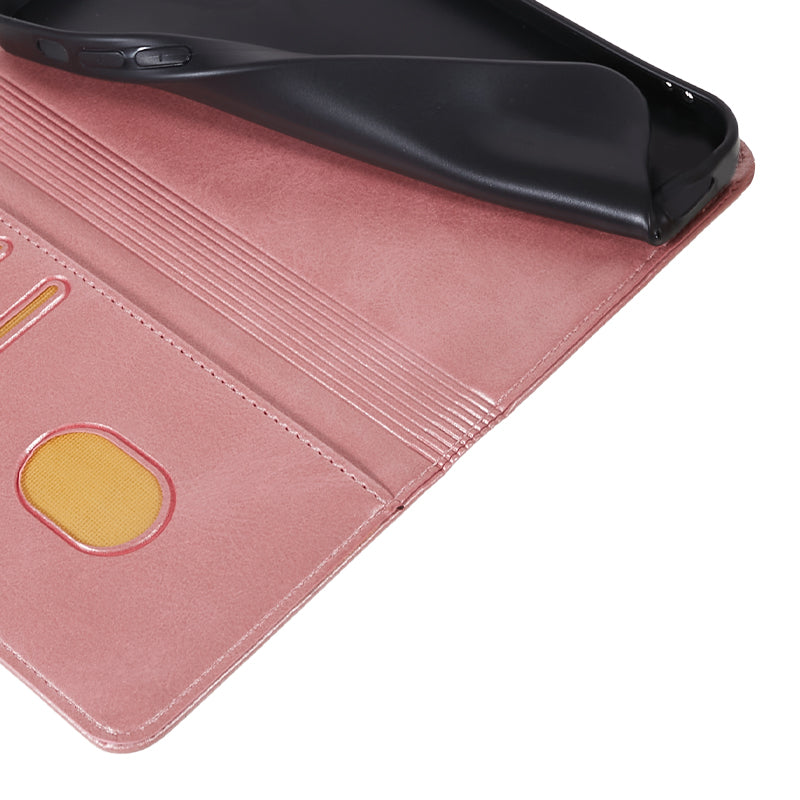 For Huawei P60 / P60 Pro Calf Texture PU Leather Case Business Style Wallet Stand Phone Cover
