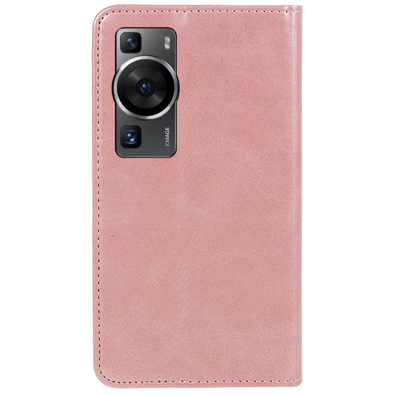 For Huawei P60 / P60 Pro Calf Texture PU Leather Case Business Style Wallet Stand Phone Cover