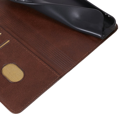 For Huawei P60 / P60 Pro Calf Texture PU Leather Case Business Style Wallet Stand Phone Cover