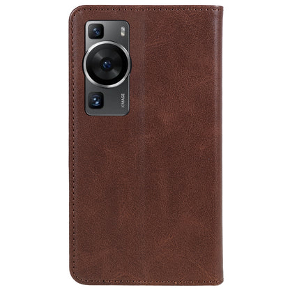 For Huawei P60 / P60 Pro Calf Texture PU Leather Case Business Style Wallet Stand Phone Cover