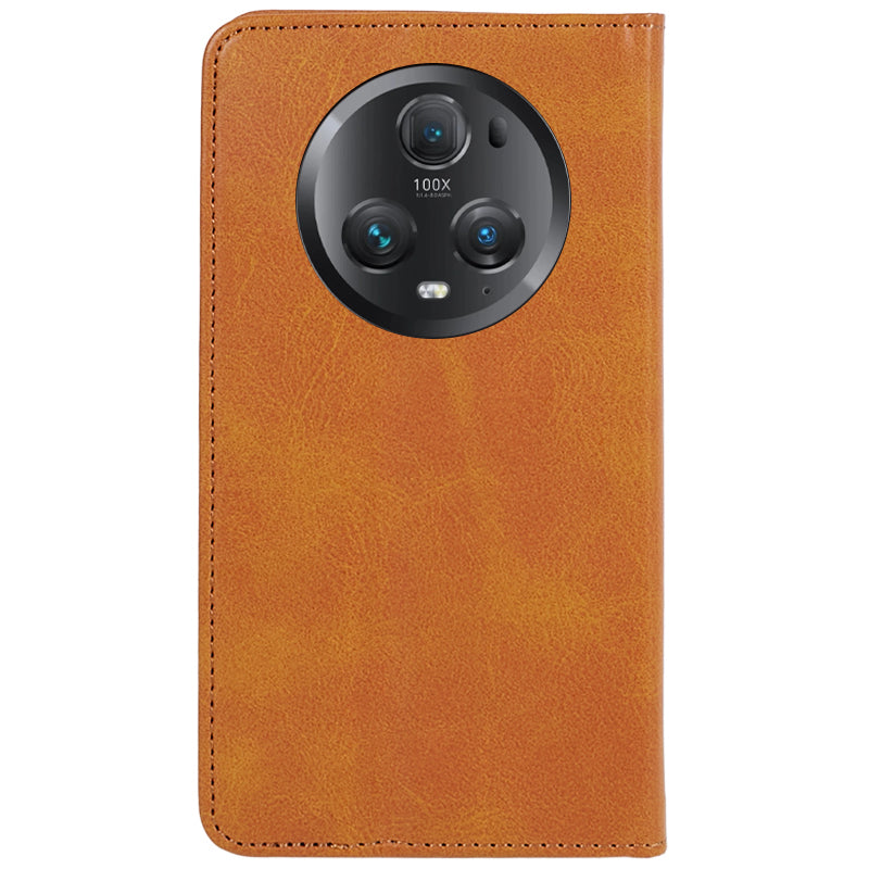 For Honor Magic5 Pro Calf Texture Shockproof PU Leather Cover Flip Stand Wallet Phone Case