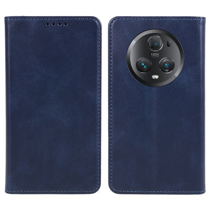 For Honor Magic5 Pro Calf Texture Shockproof PU Leather Cover Flip Stand Wallet Phone Case