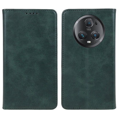 For Honor Magic5 Pro Calf Texture Shockproof PU Leather Cover Flip Stand Wallet Phone Case