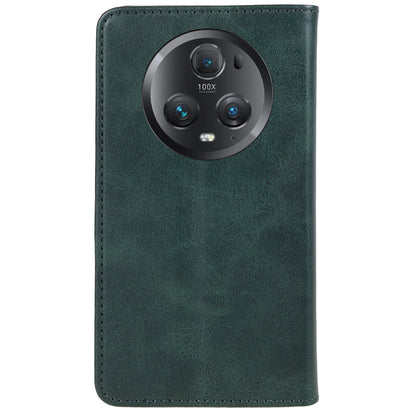 For Honor Magic5 Pro Calf Texture Shockproof PU Leather Cover Flip Stand Wallet Phone Case