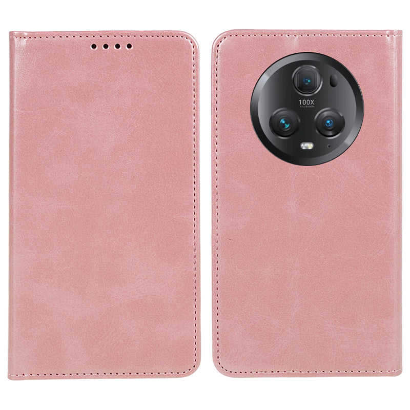 For Honor Magic5 Pro Calf Texture Shockproof PU Leather Cover Flip Stand Wallet Phone Case