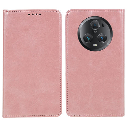 For Honor Magic5 Pro Calf Texture Shockproof PU Leather Cover Flip Stand Wallet Phone Case