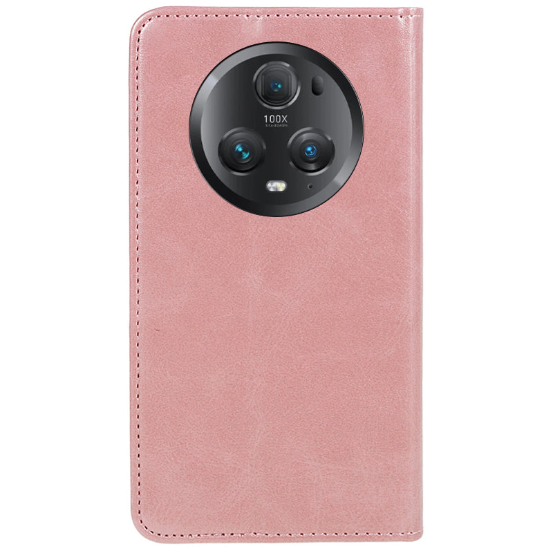 For Honor Magic5 Pro Calf Texture Shockproof PU Leather Cover Flip Stand Wallet Phone Case